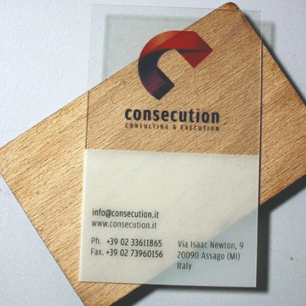 Tarjeta en PVC 1 Tarjeta en PVC Transparente o Blanco - Imagen 1