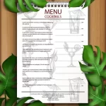 Menú de Una Hoja